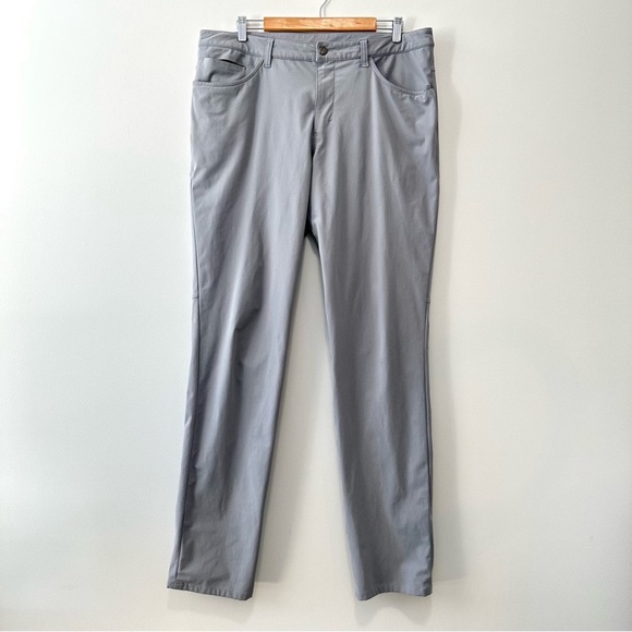 Lululemon ABC Classic-Fit 5 Pocket Pant Light Grey Warpstreme Sz 36 - Picture 3 of 11